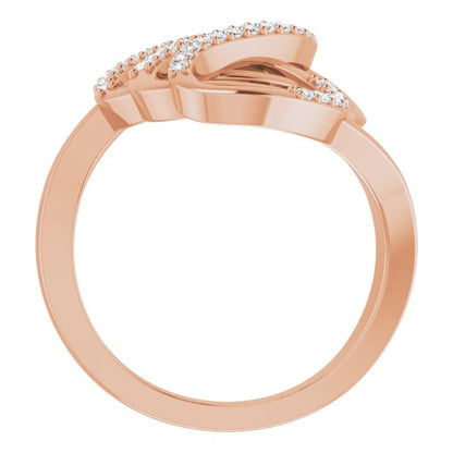 14K Rose 1/3 CTW Diamond Ring
