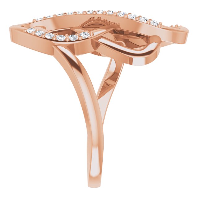 14K Rose 1/3 CTW Diamond Ring