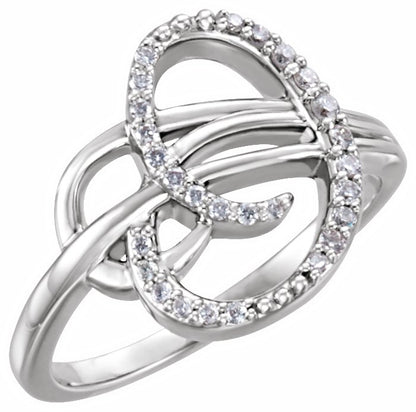 14K White 1/6 CTW Diamond Ring