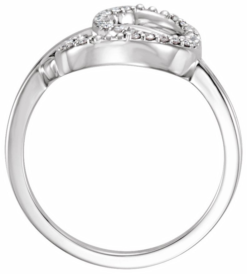 14K White 1/6 CTW Diamond Ring