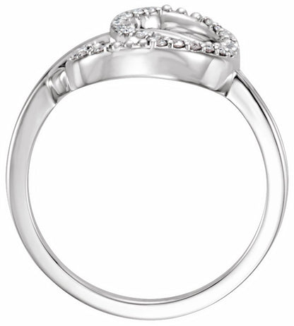 14K White 1/6 CTW Diamond Ring