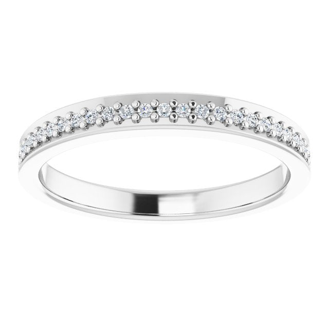 14K White 1/8 CTW Diamond Anniversary Band