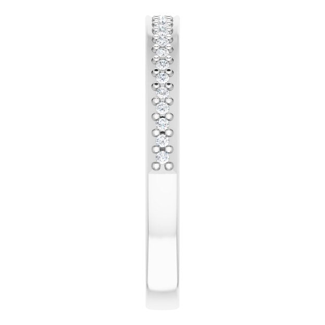 14K White 1/8 CTW Diamond Anniversary Band
