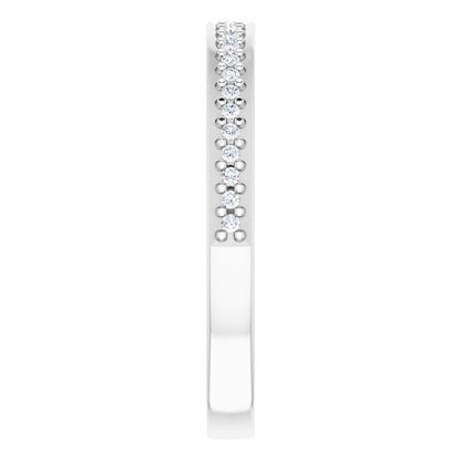 14K White 1/8 CTW Diamond Anniversary Band