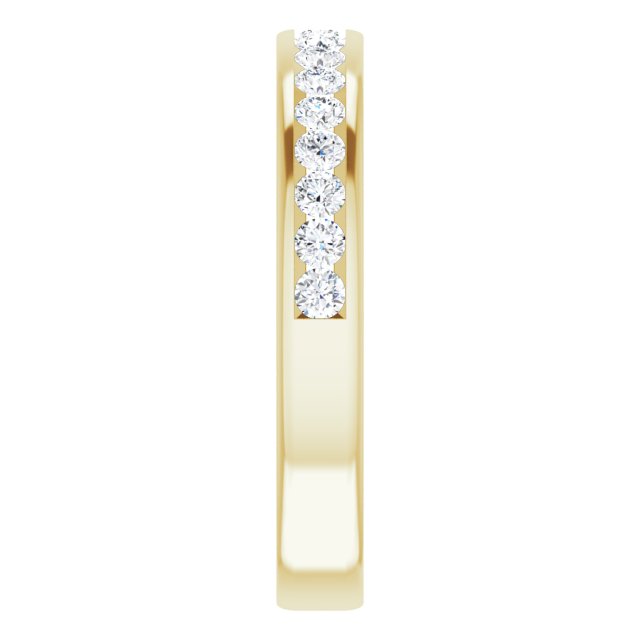 14K Yellow 1/2 CTW Round Diamond Anniversary Band