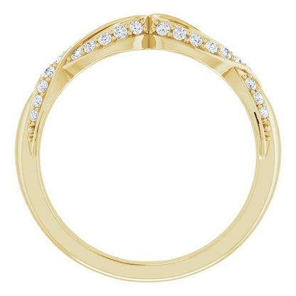 14K Yellow 1/4 CTW Diamond Anniversary Band