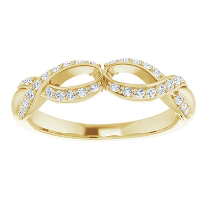 14K Yellow 1/4 CTW Diamond Anniversary Band