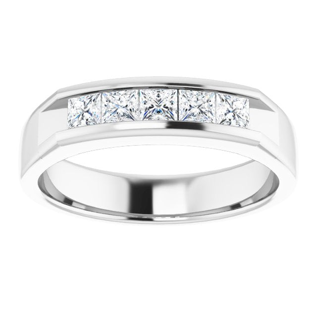 14K White 3/4 CTW Diamond Band