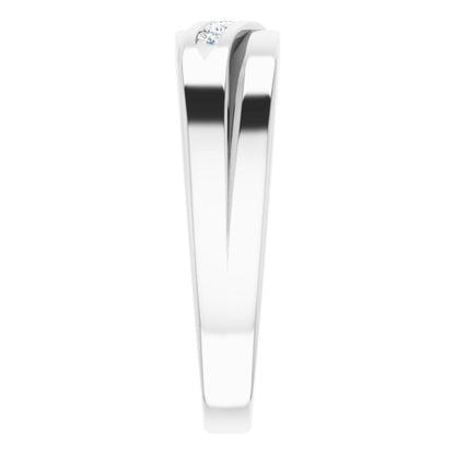 14K White 1/10 CTW Diamond 5-Stone Band