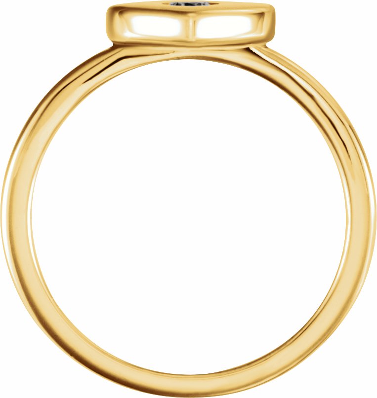 14K Yellow .03 CTW Diamond Heart Ring