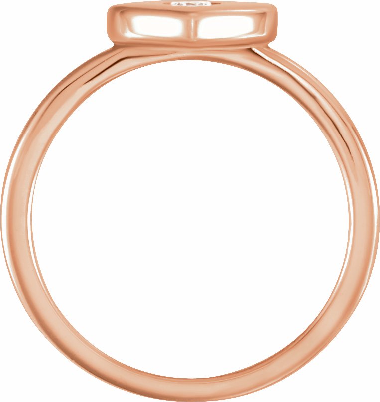 14K Rose .03 CTW Diamond Heart Ring
