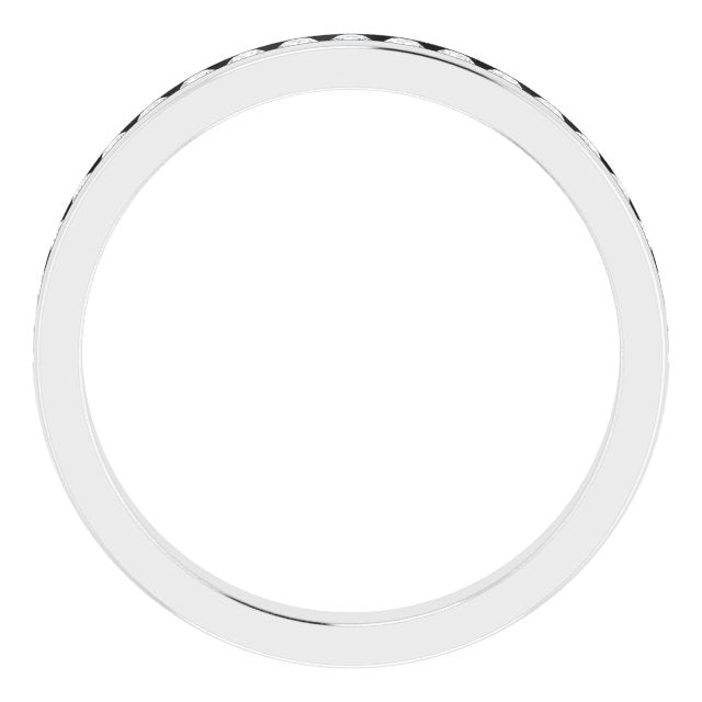 14K White 3/8 CTW Diamond Channel-Set Anniversary Band