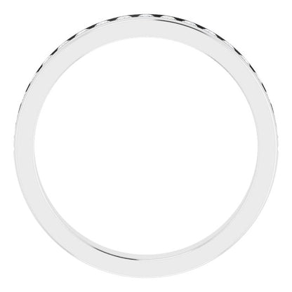 14K White 3/8 CTW Diamond Channel-Set Anniversary Band