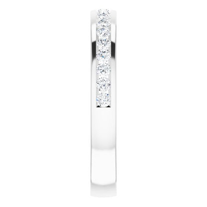 14K White 3/8 CTW Diamond Channel-Set Anniversary Band