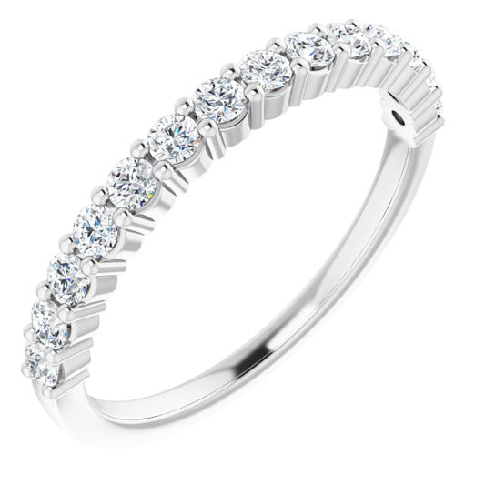 14K White 3/8 CTW Diamond Anniversary Band