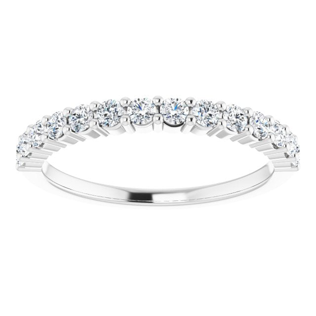 14K White 3/8 CTW Diamond Anniversary Band