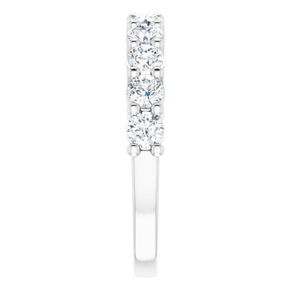 14K White 1 CTW Diamond Anniversary Band