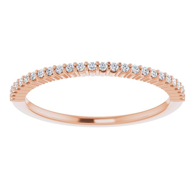 14K Rose 1/8 CTW Diamond Anniversary Band