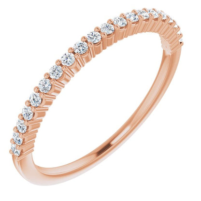 14K Rose 1/6 CTW Diamond Anniversary Band