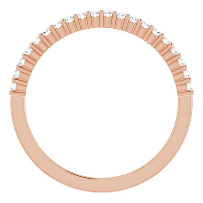 14K Rose 1/6 CTW Diamond Anniversary Band