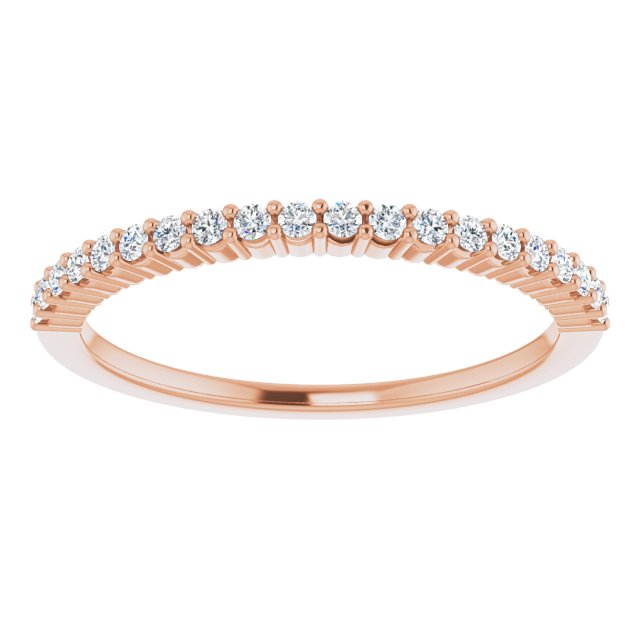 14K Rose 1/6 CTW Diamond Anniversary Band