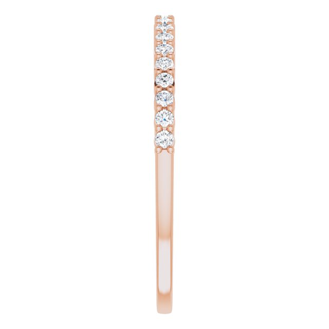14K Rose 1/6 CTW Diamond Anniversary Band