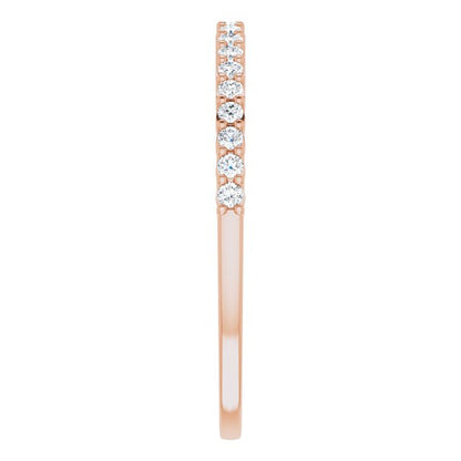 14K Rose 1/6 CTW Diamond Anniversary Band