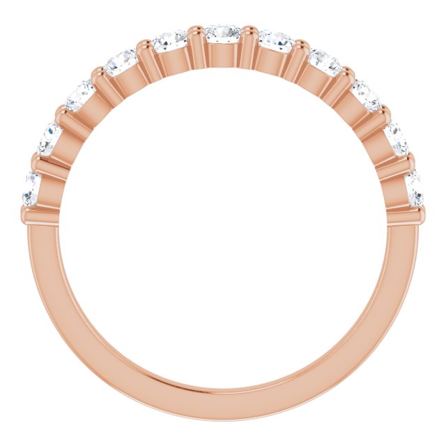 14K Rose 1/2 CTW Diamond Anniversary Band