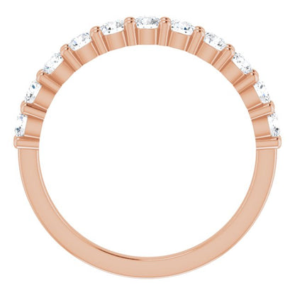 14K Rose 1/2 CTW Diamond Anniversary Band