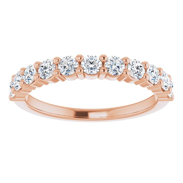 14K Rose 1/2 CTW Diamond Anniversary Band