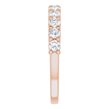 14K Rose 1/2 CTW Diamond Anniversary Band