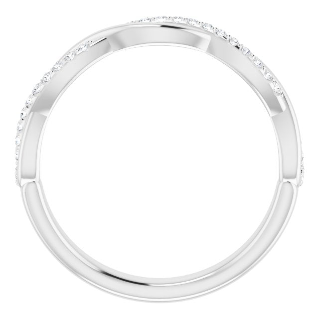 14K White 1/8 CTW Diamond Anniversary Band