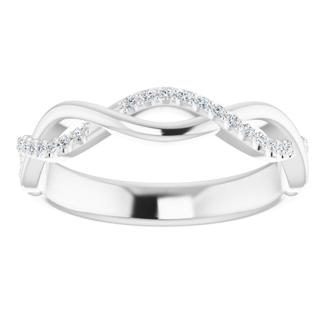 14K White 1/8 CTW Diamond Anniversary Band