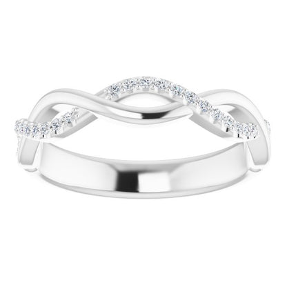 14K White 1/8 CTW Diamond Anniversary Band