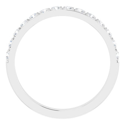 14K White 3/8 CTW Diamond Anniversary Band