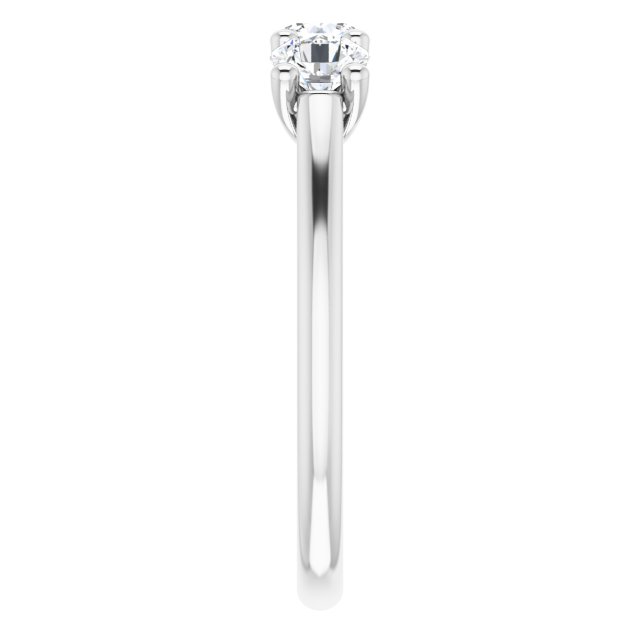 14K White 4.1 mm Round 3/4 CTW Diamond Engagement Ring