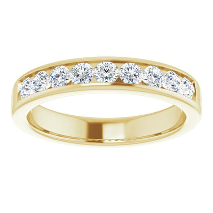 14K Yellow 9/10 CTW Diamond Band