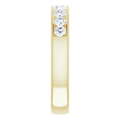 14K Yellow 9/10 CTW Diamond Band