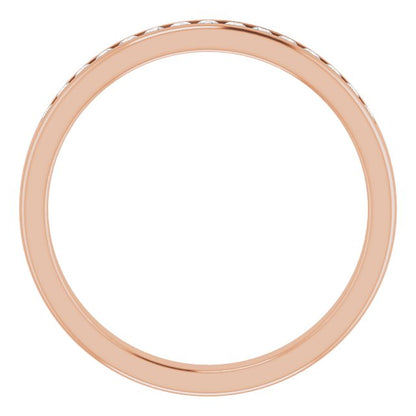 14K Rose 1/3 CTW Diamond Band