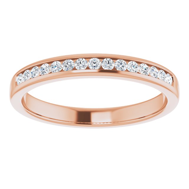 14K Rose 1/3 CTW Diamond Band