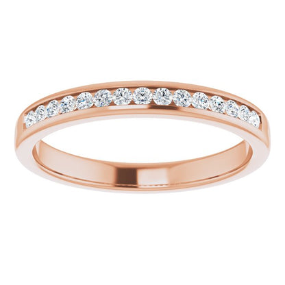 14K Rose 1/3 CTW Diamond Band