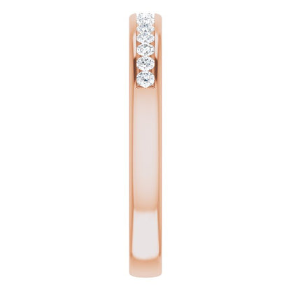 14K Rose 1/3 CTW Diamond Band