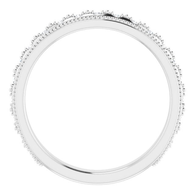 14K White .05 CTW Diamond Matching Band