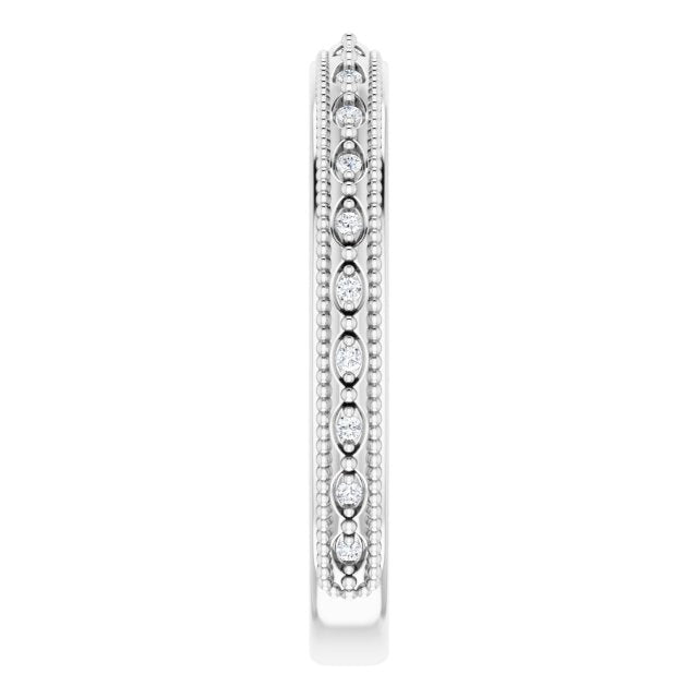 14K White .05 CTW Diamond Matching Band