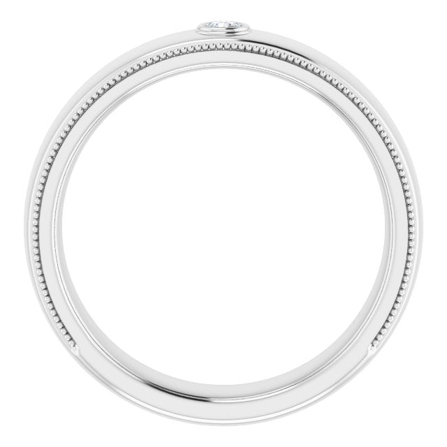 14K White .06 CTW Diamond Ring