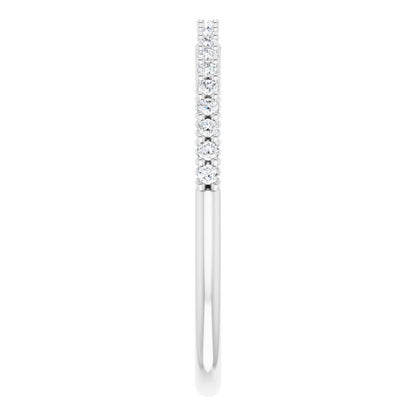 14K White 1/6 CTW Diamond Band