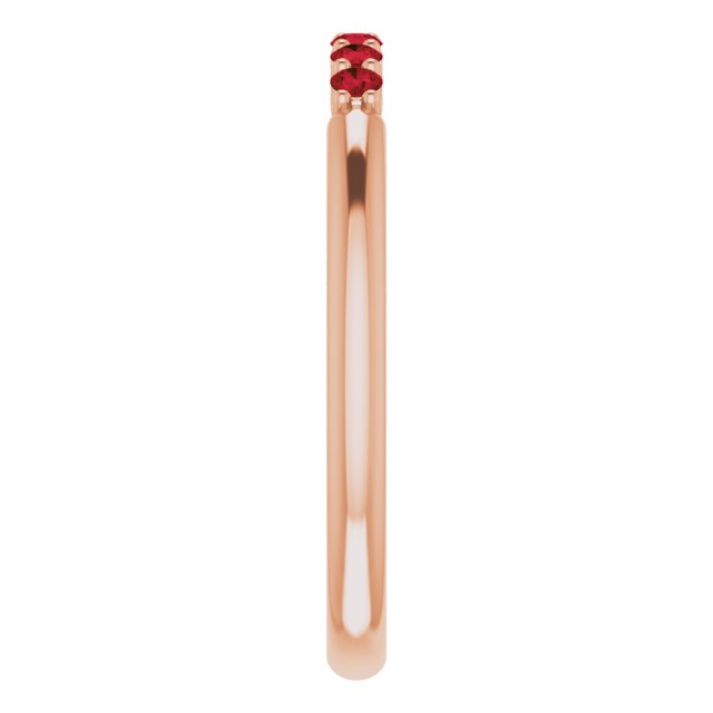 14K Rose Mozambique Garnet Stackable Ring