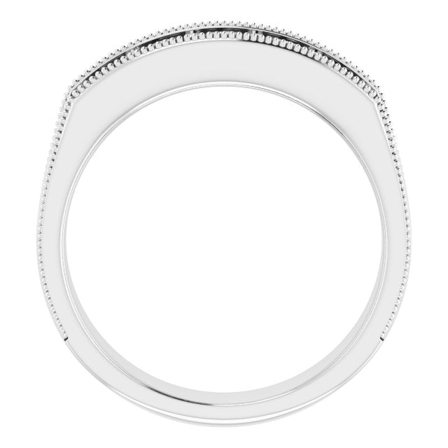 14K White 1 CTW Diamond Men's Ring