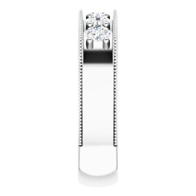 14K White 1 CTW Diamond Men's Ring
