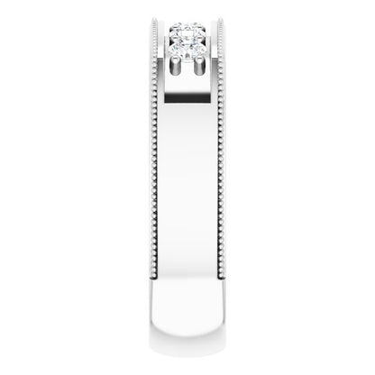 14K White 1/2 CTW Diamond Men's Ring